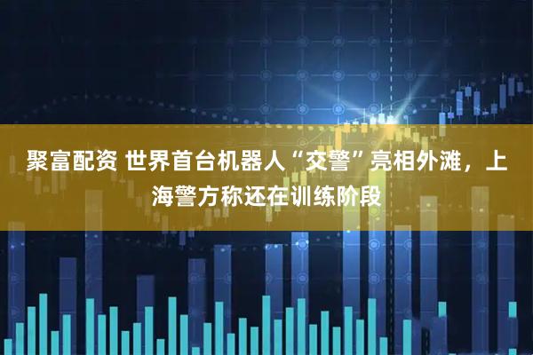 聚富配资 世界首台机器人“交警”亮相外滩，上海警方称还在训练阶段